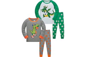 Lolpip Boys Long Sleeve 4–Piece Small Kids Sleepwear Pyjamas Set 2–14 Years