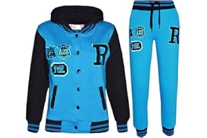 A2Z 4 Kids® Enfants Filles Garçons Baseball Rosé Bébé Survêtement Fox Veste & Pantalons des Sports Sweat À Capuche Pantalons Jogging Costume Joggers Âge 2-13 Ans