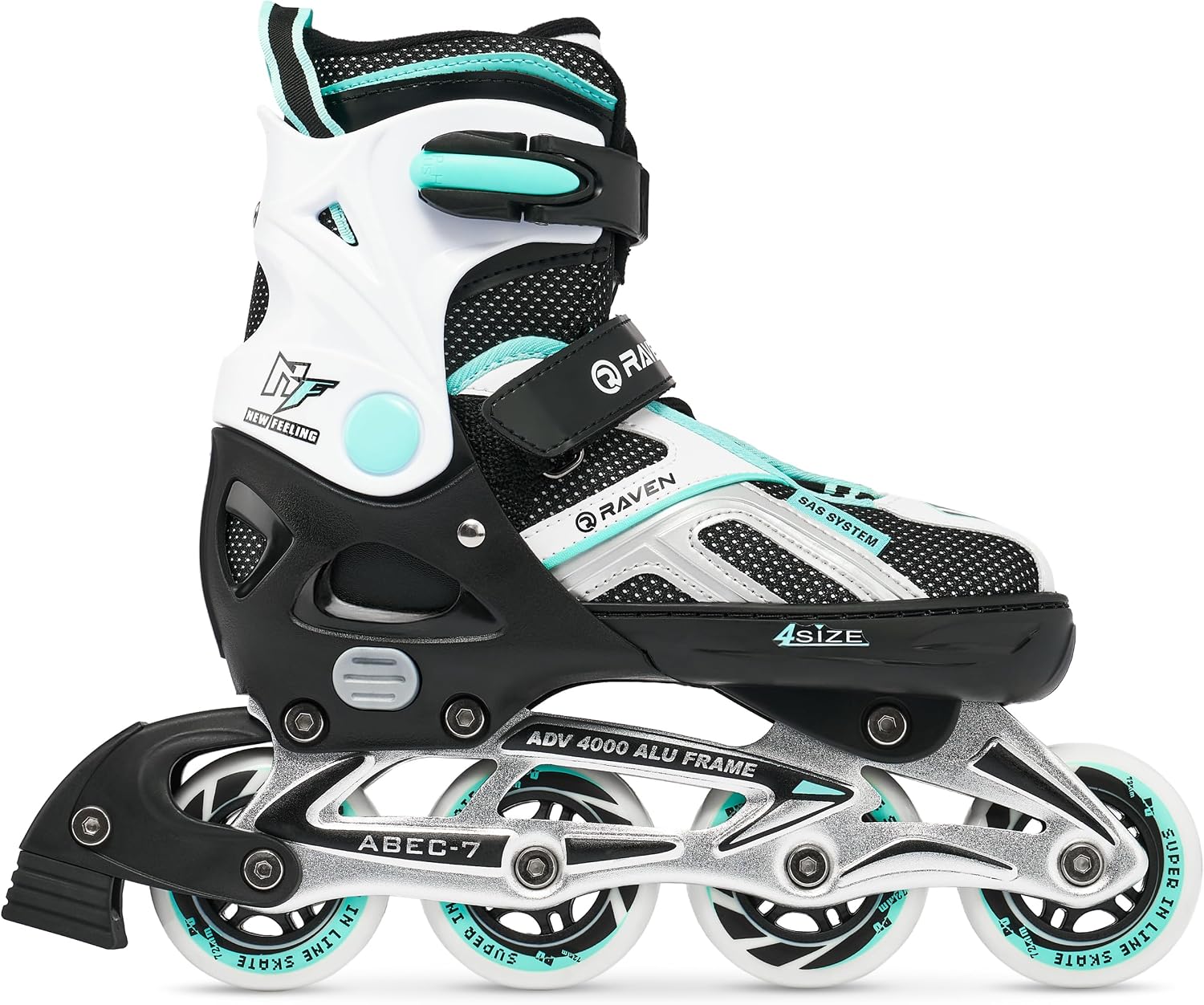 Raven – Patines para niñas, niños, Adultos y niños – Patines con Ruedas – Opción 2 en 1 con Patines de Hielo – Ajustables – Pulse