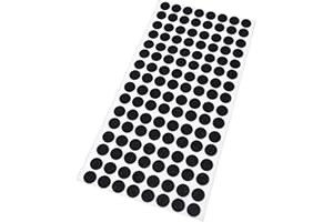 Adsamm® / 128 x feltrini autoadesivi ultrasottili/Nero/ø 12 mm/Rotondo/piedini per mobili in feltro extra fine da 1.5 mm di spessore/pad protettivi per arredi