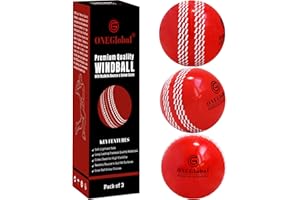 ONEGlobal Balle de cricket souple de qualité supérieure | Durable, coutures colorées, rebond et swing réalistes | Balle de cricket pour entraînement intérieur et extérieur, pratique, jardin et plage
