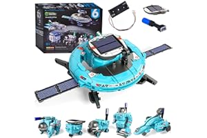 XINXINYU Solar Robot Kit For Kids - 6 in 1 Educational Science Toy DIY Robotics Kit Solar Powered Building Robotic Set Solar Power Building Kit DIY Assembly Battery Operated Robotic Set For Kids