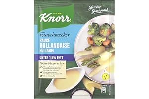 ‎KNORR Knorr Feinschmecker Sauce Hollandaise fettarm leckere Soße mit unter 1,5% Fett ohne geschmacksverstärkende Zusatzstoffe 250 ml 1 Stück