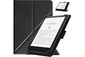 HGWALP Funda Universal para 6.8" 7" Paperwhite eReaders, Funda Folio Stand Soporte con Correa Compatible con 6.8 Pulgadas 7 Pulgadas Paperwhite Kindle/Kobo/Voyaga/Lenovo/Sony E-Readers-Black