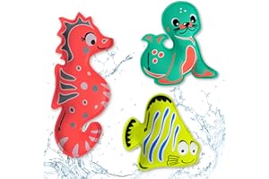 ‎SCHILDKRÖT Schildkröt Neopren Tauchtiere, 3er Set Diving Animals bestehend aus 1 Seelöwe, 1 Seepferdchen, 1 Fisch, perfekt für das Ausdauertraining im Wasser