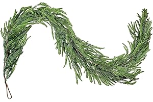 LUCKYCAO Weihnachtsgirlande 1.8m kieferngirlande künstlich Tannengirlande wie echt Green Pine Garland Christmas für Winter Tisch, Kaminsims, Staircase, Weihnachtsdeko Outdoor und Innen