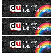 BOFUNX 3 Blumentöpfe Mit Aufklebern – Set Für Pflanzen, Deko Oder DIY-Projekte