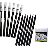 DIGNO SketchStic Felt Tip Pens, BLACK, Pack of 12, Fibre Felt Tip Colour Pens, Write Draw Sketch Mark, Perfect for School Off