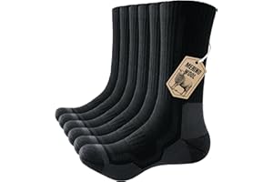 PULIOU Merino Socken Thermosocken Herren Damen Wandersocken Dicke Merinowolle Outdoor Trekkingsocken Anti-Blasen Arbeitssocken Wintersocken,3 Paar