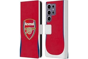 Head Case Designs Officially Licensed Arsenal FC Home 2024/25 Kit Leather Wallet Case Compatible With Samsung Galaxy S25 Ultra