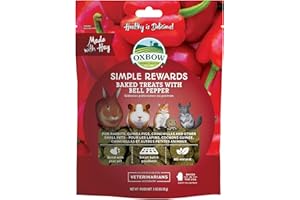 Oxbow Simple Reward Small Animal Treats Bell Pepper Oven Baked Fiber 2 oz