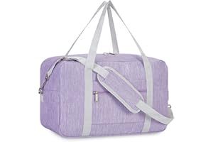 NARWEY do Ryanair Airlines torba kabinowa pod siedzenie, 40 x 20 x 25 cm, podróżna, torba sportowa, torba na ramię, bagaż podręczny, na noc, dla kobiet i mężczyzn, 20 l, jasny fiolet, Składana torba kabinowa