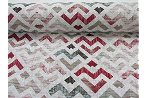 GADETEX Telas por metro loneta (Marea Rojo, 1,45x2,80 m)