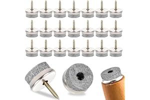 Soodyoow Stolsskydd, 50 st möbelslider, 22 mm filt för halkfria stolar, glidande filtskruvar för tunga möbler, stolar och pla