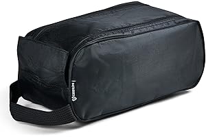 Case4life Black Water Resistant Football Boot Bag for Football Boots Or Golf Shoes. Shoe or Boot Bag for Storage Or Travel.