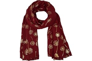 World of Shawls New Ladies Womens Glitter Foil Sparkle Print Scarf Scarves