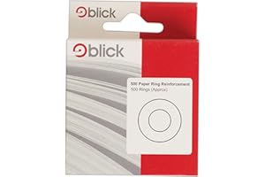 Blick Reinforcement Rings, White, Vinyl, Circular, 500 Labels, for Home, Office, Family, School