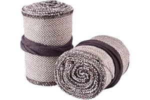 Battle-Merchant Medieval Calf Wrap for Men and Women, Pair with Herringbone Pattern for Medieval Trousers or Viking Trousers, Cotton, Leg Wrap, Viking, LARP
