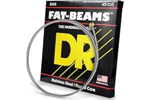 DR STRINGS DR FB-45 Strings FAT-BEAM™ - Stainless Steel Bass Strings: Medium 45-105, Silver