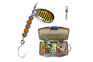 RuiJiaXiang 12pcs Fishing Lure Set: 3 Sizes (2g, 3g, 4g), 4 Colors, Barbless Hooks, Rotating Sequins, Spoon Lures, Includes 5pcs Accessories Saltwater Freshwater