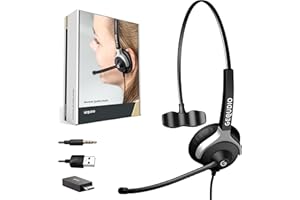 GEQUDIO Auriculares con conexión USB-A, USB-C y Jack de 3,5 mm adecuados para PC y Mac - Almohadillas de Repuesto para Auriculares - Cable reemplazable - la luz 60g (1 Altavoz)