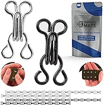 6 Ganci Per Sospensione Metallici - Con Cursori E Bottoni No-Sew Per Fai Da Te - Foto 11