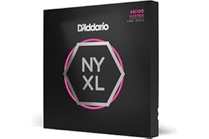 D'Addario E Bass Gitarrensaiten | Saiten E Bass | Bassgitarre Saiten | E Bass Strings | Bass Guitar Strings | NYXL45100 Nickel Wound Bass Gitarre Saiten (Regular Light, 45-100, Long Scale)