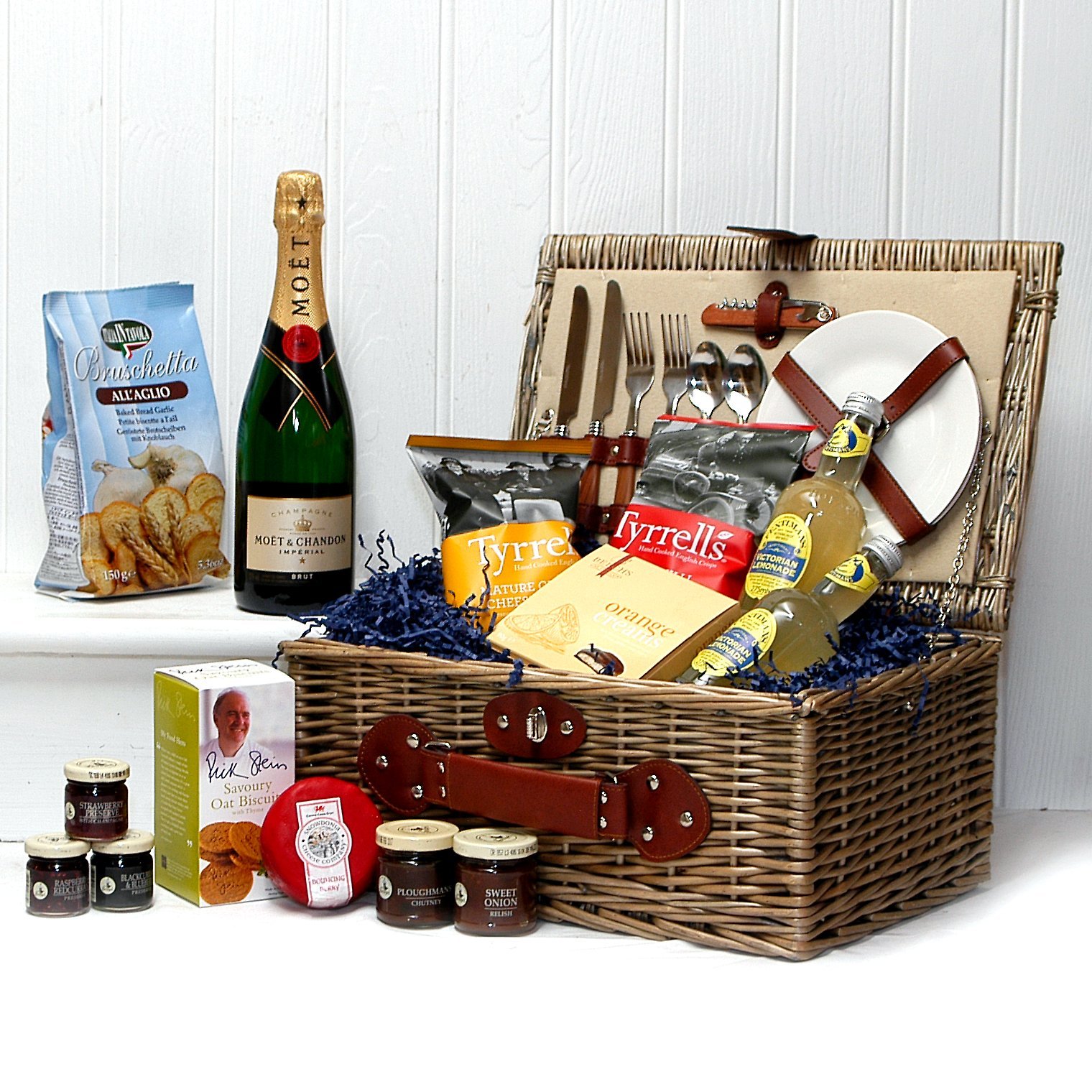 Fine Food Store Knightsbridge Picnic Hamper Chiller Basket with Moet et