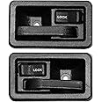 Lcyolada Interior Inside Inner Door Handle (Pair) Front Left Driver & Right Passenger Side Compatible with Jeep Wrangler 1987-1996 YJ, 1997-2006 TJ Replaces 55176477AB 55176476AB 79540 79541