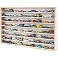 DECOCRAFT Display Cabinet Compatible with Hot Wheels Lorry Design – Toy Storage Shelves with 8 Slats – Heavy Duty Wooden Cube Storage Box – Modern Design
