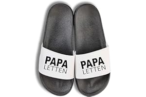 NIMAMA Papa Letten Men's Flip Flops - Bathing Shoes for Men - Father Bathing Sandals & Slippers
