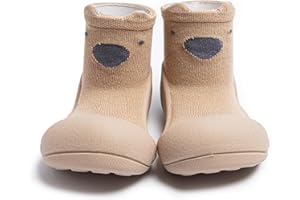 Attipas niño Animals Beige Barefoot Color Beige Calzado Respetuoso Ideal para guarderias Gateo y Primeros Pasos Algodon con Certificado Oeko Tex Muy comodas - 21.5
