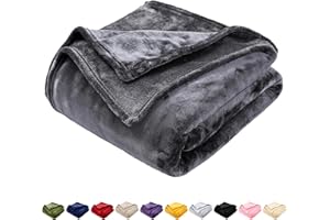 GonZalo GraCia. Reversible Fleece Blanket Single Size | Ultra Soft & Fluffy Fleece Throw Blanket for Sofa & Bed | Breathable & Warm Throw for 3 Seater Sofa (Prime Dark Grey, Single 130x150 cm)