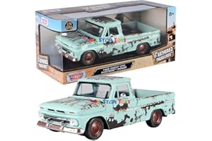 Motormax 1966 Chevy C10 Pickup Weathered Treasueres Barn Find 1/24 Skala Diecast Model Car 79073 All Star Toys Edition