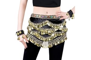 LZYMSZ Cintura Sciarpe di Danza del Ventre, Gonne di Danza del Ventre per Ragazze/Donne Avvolgere con