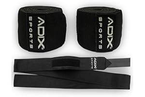 ADIX Sports - Knee Wraps for Weight Lifting Elasticated Compression Powerlifting Support Bandage Great for Squats, Bodybuilding, Gym Fitness Training and Olympic Lifting