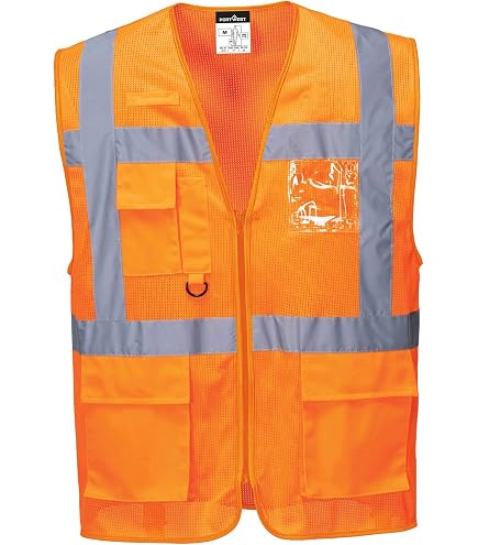 Gilet De Sécurité Filet Jaune XXXL Avec Poches Et Zippé - Haute Visibilité Réfléchissante
