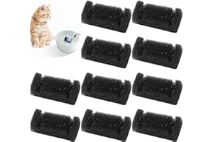 TEOKANTZ 12 Pezzi Filtri Fontanella per Gatti, Filtri Pompa Fontanella per Gatti, Filtro in Spugna per Fontana per Gatti per Erogatore Automatico di Acqua Potabile da 2,5 L, Filtro Spugna Fontanella per Gatti