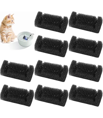 12 Stück Katzenbrunnen Filter - Ersatzfilter Mit Aktivkohle Für Trinkbrunnen