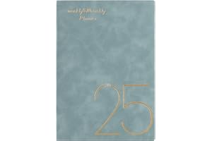 Mcdsuc 2025 Weekly Monthly Planner 2025,A5 Week to View Diary Organized,Productivity Daily Planner To Do List Diary,Weekly Goals Planner with Note 53 Weeks Planning,13pages Ruled Pages,Blue