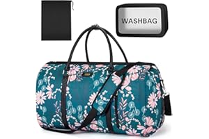 TIBES Garment Bag for Travel Convertible Carry On Garment Bag Large Travel Duffel Bags for Women 2 in 1 Hanging Suitcase Suit Travel Bags for Women & Men 3pcs Set, F-Navy Floral