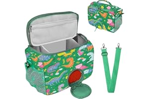 LPQKCcY Étui de Transport pour Toniebox Starter Set, pour Personnages Tonie, écouteurs, Station de Charge et Accessoires, Sac de Rangement avec Fermeture éclair et Sangle réglable (Vert)