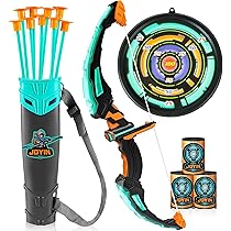 Arc Composé Mini 12lbs Pour Enfants – Jeu De 10 Flèches, Cible, Ambidextre, Cadeau