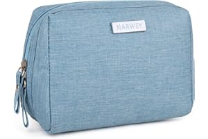 NARWEY Small Makeup Bag for Purse Travel Makeup Pouch Mini Cosmetic Bag for Women (Small, Sky Blue)