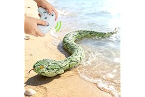 HILKKET Serpent Télécommandé, 64cm Serpent Python Radiocommandé, Jouet Farce RC Serpents Se déplace sur Le Sol et sur l'eau à 5 km/h, Jouets Aquatiques Enfant 3 Ans et +