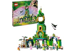LEGO Wicked Welcome to Emerald City Set, Building Toy with Tower Model and Glinda and Elphaba Mini-Doll Figures, Gift for Movie Fans and 9 Plus Year Old Girls & Boys Who Love Dolls House Sets 75684