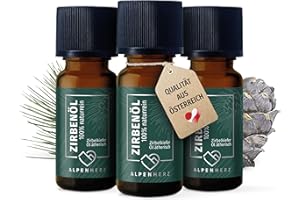 ‎NORTH-WEST Alpenherz Zirbenöl 30ml (3 x 10ml) - 100% naturreines & ätherisches Zirbelkieferöl aus Österreich - Duftöl als Raumduft für Duftlampen, Zirbenwürfel & Diffuser - Zirbelkiefer Öl