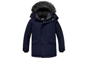 ZSHOW Cappotto con Cappuccio Caldo Invernale Giubbotto Imbottita Antivento Cappotto Trapuntata Casual Parka Idrorepellente Spesso Bambino
