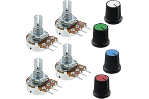 SWITCH ELECTRONICS 4 x 10 K linear Lin Potentiometer Pot mit farbigen Knopf