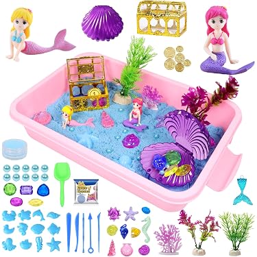 Kinetic Sand - Bac à Sable Sensoriel Violet Avec Accessoires | Jeu Créatif Sans Séchage Pour Enfants 3 Ans Et Plus
